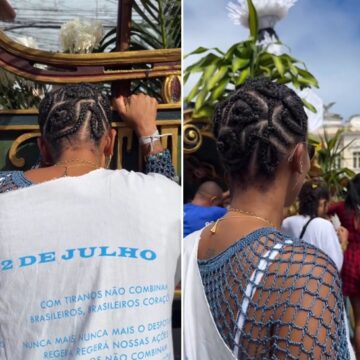 Rita Batista participa do cortejo do 2 de Julho, em Salvador: “O Brasil começou aqui”