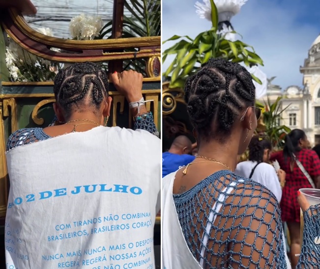 Rita Batista participa do cortejo do 2 de Julho, em Salvador: “O Brasil começou aqui”