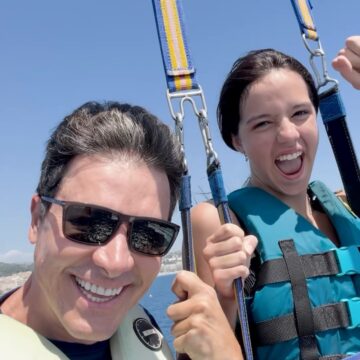 Rodrigo Faro curte dia de aventura com a filha caçula na França: “Realizando um sonho”