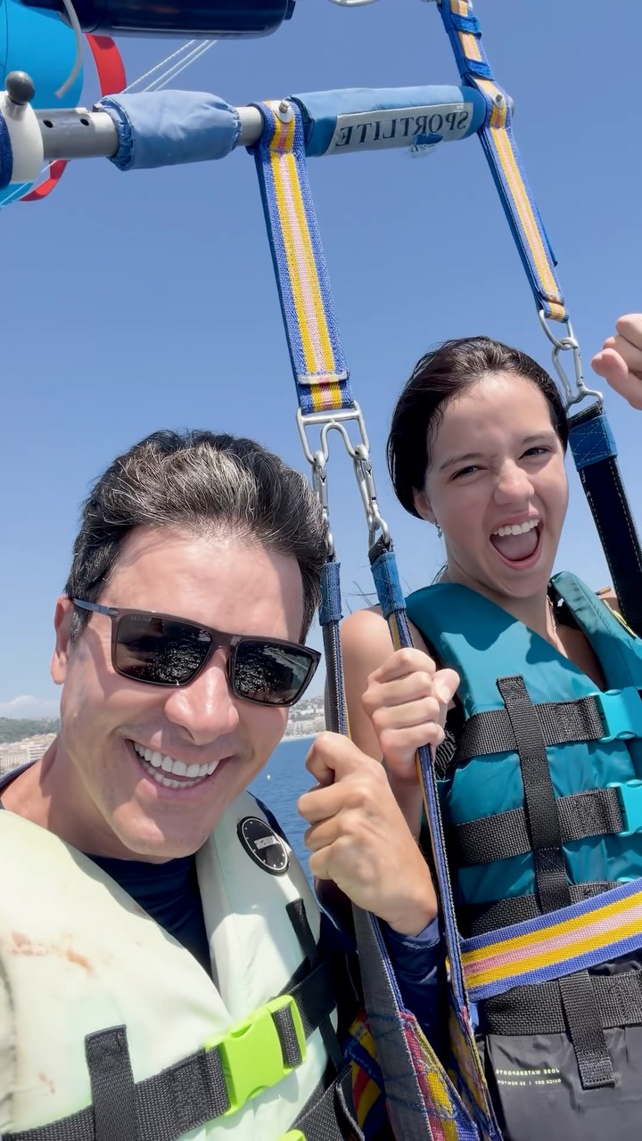 Rodrigo Faro curte dia de aventura com a filha caçula na França: “Realizando um sonho”
