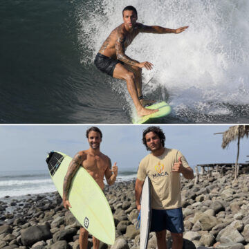 Daniel Cady abre álbum de ‘surf trip’ com o filho Marcelo Sangalo; veja