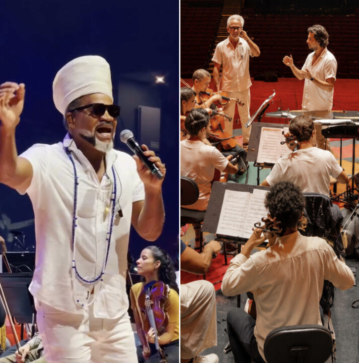Carlinhos Brown mostra ensaio com a OSBA antes de apresentação histórica no TCA; veja