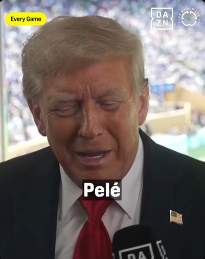 Em vídeo, Trump aponta Pelé como maior jogador da história do futebol