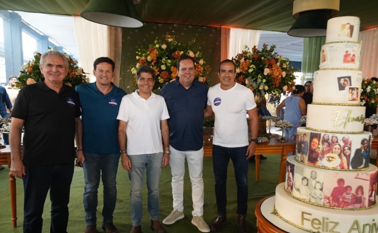 Elmar Nascimento comemora aniversário ao lado de ACM Neto, Bruno Reis e João Roma em Campo Formoso