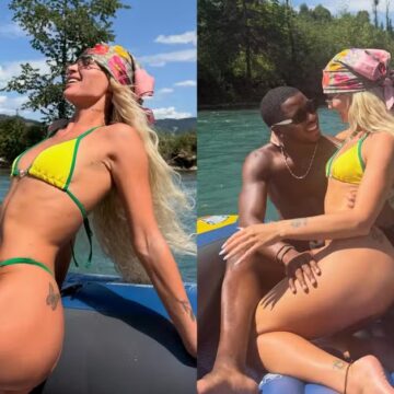 Alisha Lehmann posa de biquíni com as cores do Brasil e torcedores veem indireta