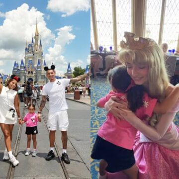 MC Loma e namorado jogador mostram encontro da filha com as princesas na Disney