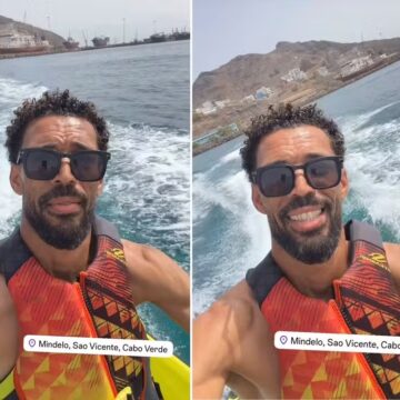 Após sucesso na Copa, goleiro Vozinha curte passeio de jet ski em Cabo Verde