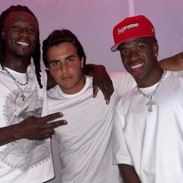 Marcelo Sangalo homenageia Vini Jr. com foto ao lado do jogador no aniversário de 26 anos