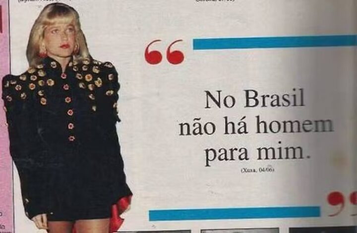 Xuxa revela origem da frase ‘no Brasil não há homem para mim’; entenda