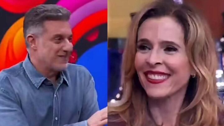 Luciano Huck comete gafe ao vivo e é corrigido por Deborah Evelyn no ‘Domingão’; confira