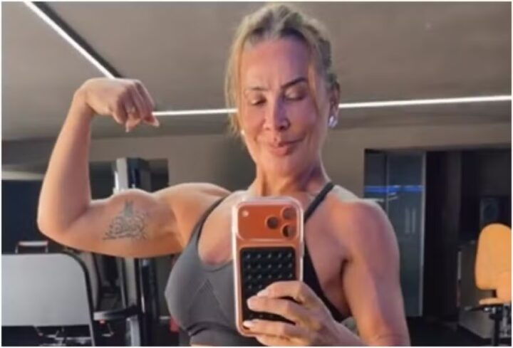 Aos 52 anos, Scheila Carvalho exibe shape após treino: ‘Sou um Porsche sem freios’