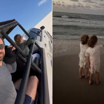 Viúvo de Paulo Gustavo, Thales Bretas abre álbum de férias com os filhos do ex-casal no Ceará