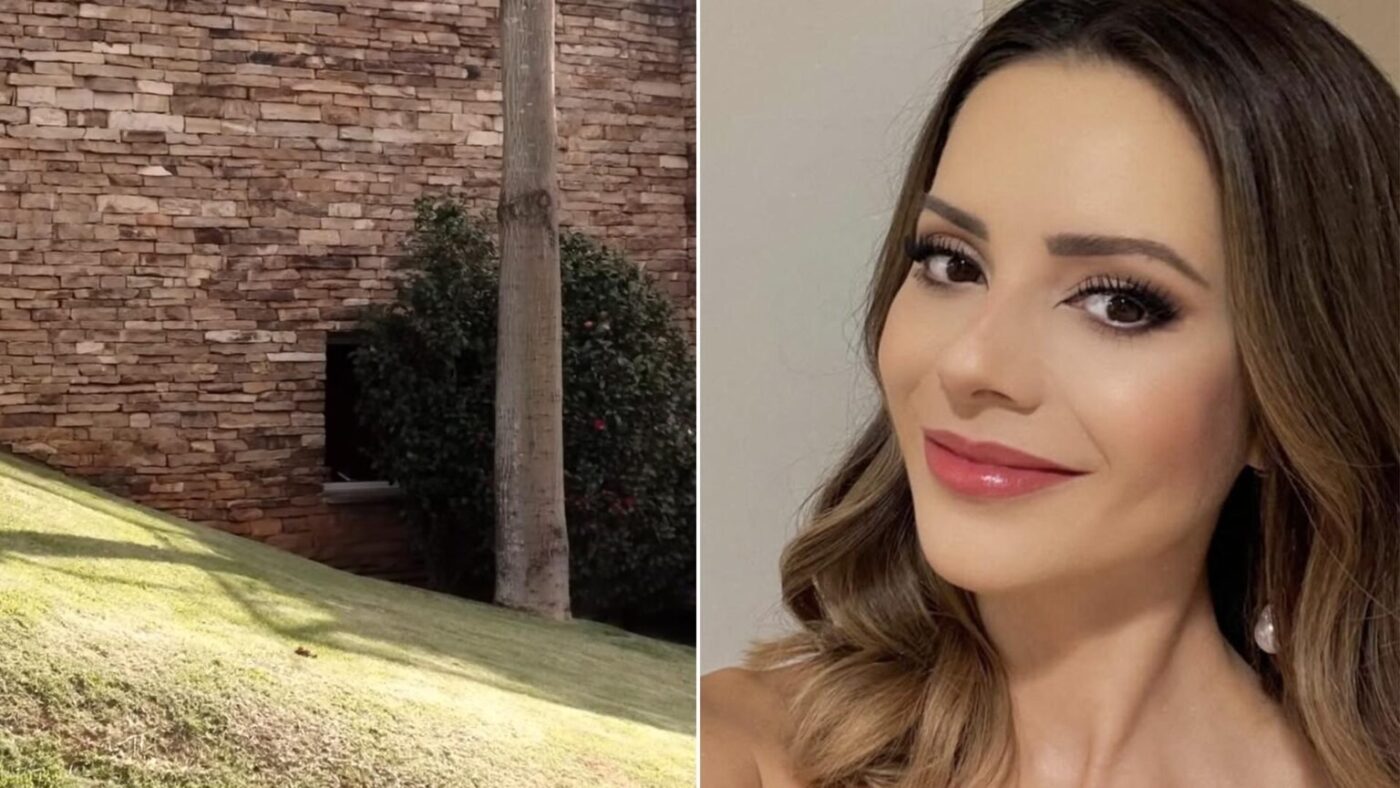 Aos 43 anos, Sandy vive em mansão com revestimento de tijolinhos e jardim espaçoso
