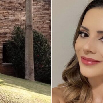 Aos 43 anos, Sandy vive em mansão com revestimento de tijolinhos e jardim espaçoso