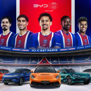 BYD e Denza são as novas parceiras automotivas oficiais do Paris Saint-Germain