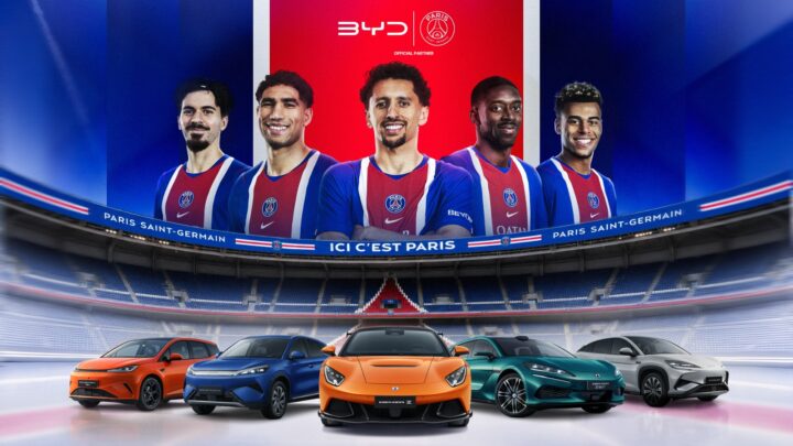 BYD e Denza são as novas parceiras automotivas oficiais do Paris Saint-Germain