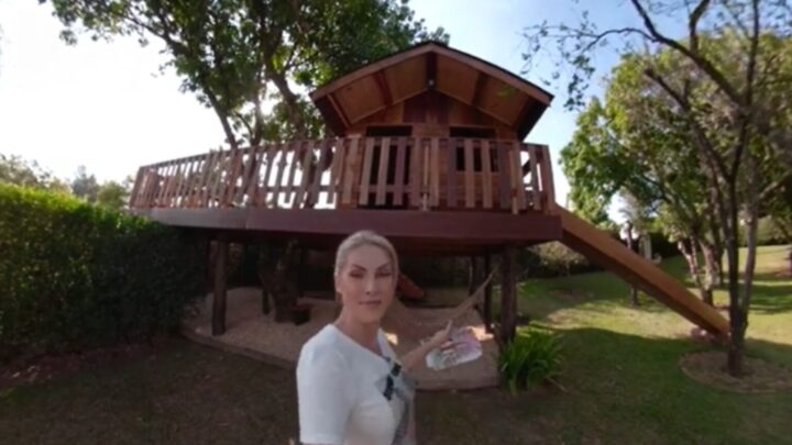 Construída em mansão de R$ 40 milhões, casa na árvore de Ana Hickmann tem dois andares e até passagem secreta