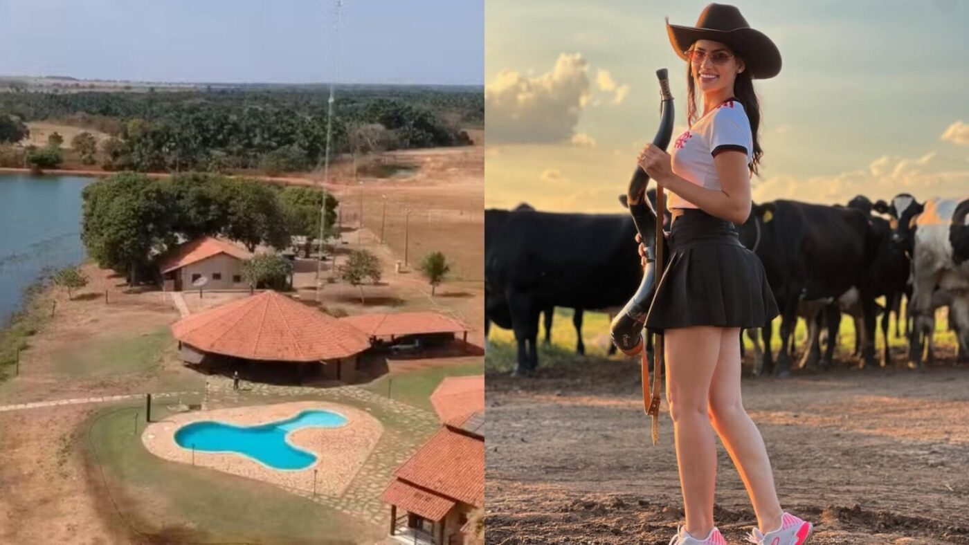 Aos 24 anos, esposa Miss de Amado Batista mostra refúgio de R$ 800 milhões em fazenda do cantor