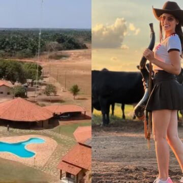 Aos 24 anos, esposa Miss de Amado Batista mostra refúgio de R$ 800 milhões em fazenda do cantor