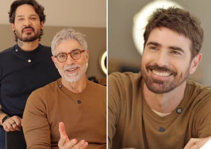 Aos 53 anos, Reynaldo Gianecchini abandona os grisalhos e muda o visual; confira