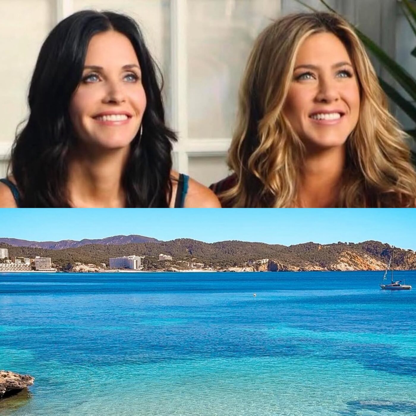Jennifer Aniston e Courteney Cox curtem férias na Espanha ao lado de Pedro Pascal
