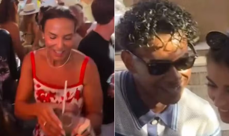 Na França, Ivete Sangalo curte mesma balada de Yamal e recebe homenagem de DJ