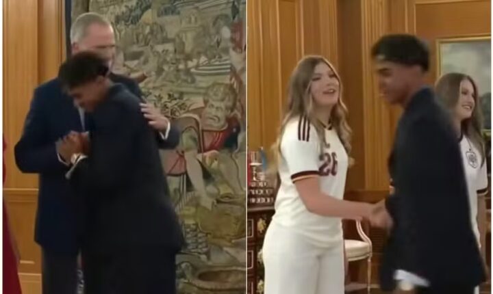 Cumprimento de Lamine Yamal à princesa Sofia repercute após recepção da seleção da Espanha