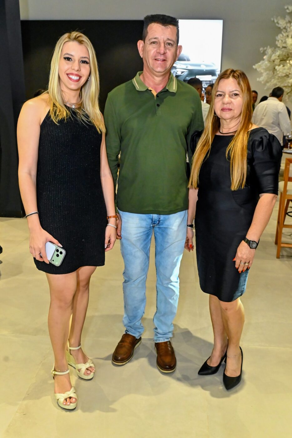 Emanuela, Paulo e Adriana Pádua