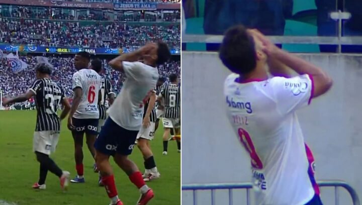 Kaio César é denunciado ao STJD por confusão em jogo Bahia x Corinthians e pode pegar gancho