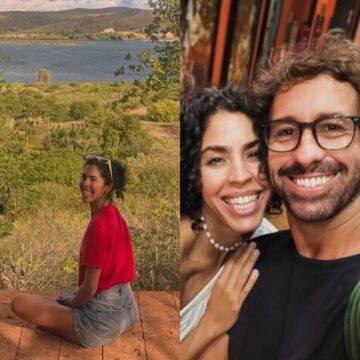 Bela Gil abre álbum de viagem romântica com namorado no Rio São Francisco; veja fotos