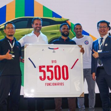 BYD alcança marca de 100 mil veículos produzidos e 5,5 mil funcionários em fábrica na Bahia