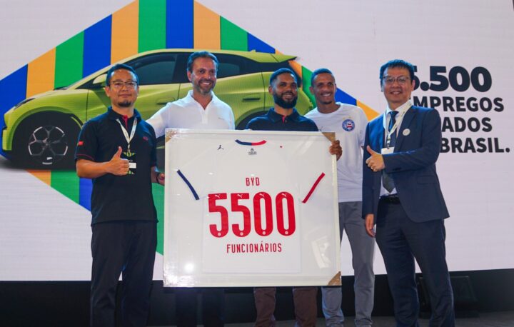 BYD alcança marca de 100 mil veículos produzidos e 5,5 mil funcionários em fábrica na Bahia