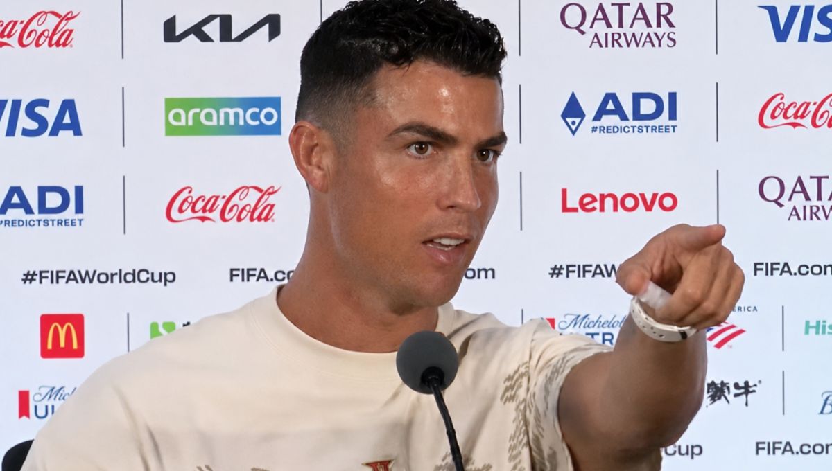 Em coletiva, CR7 provoca jornalista brasileiro: “Desafio a fazer uma pergunta boa, já que não gosta de mim”