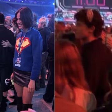 Bruna Marquezine e Shawn Mendes prestigiam show de Xuxa em São Paulo