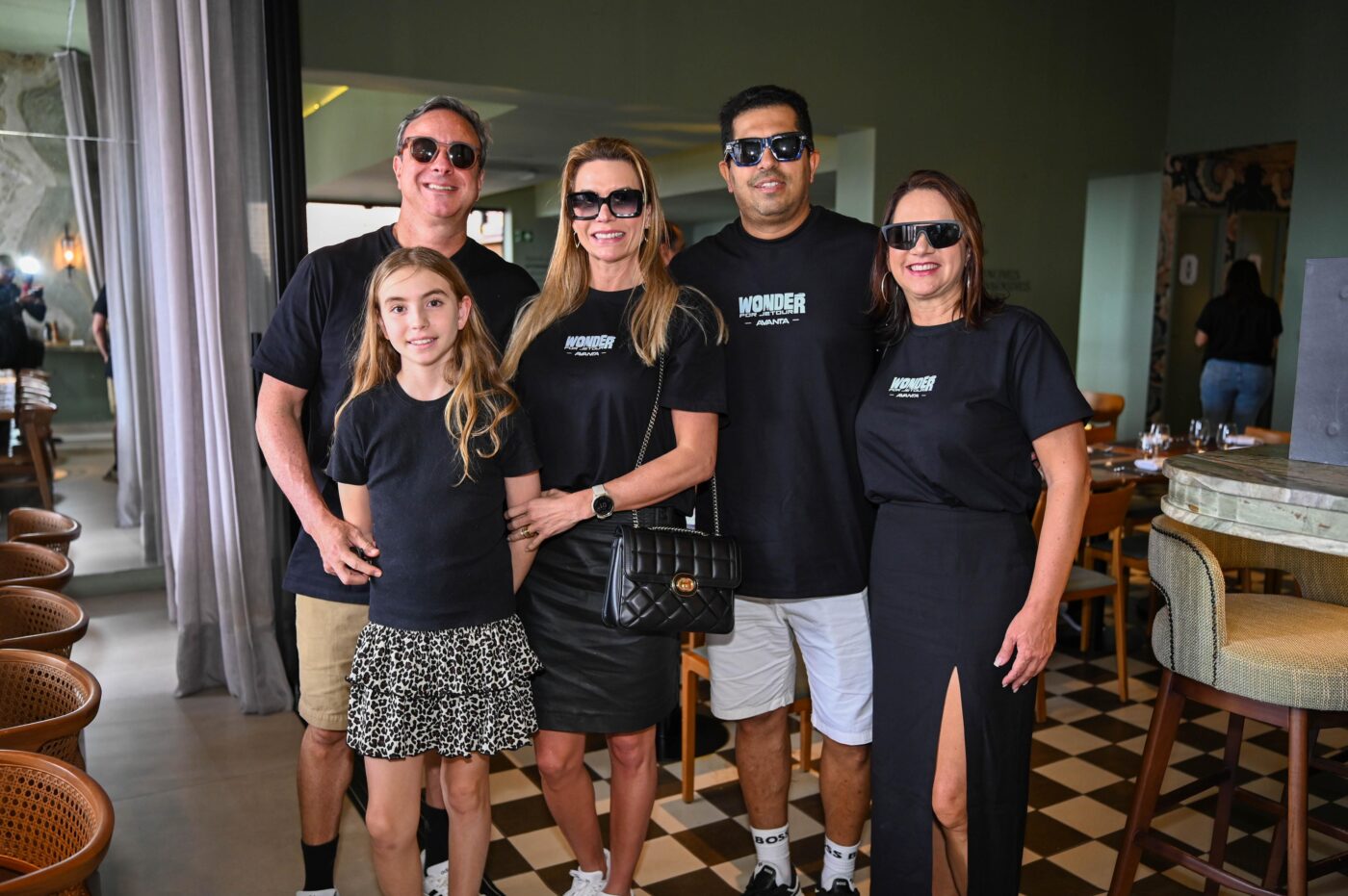 Rafael, Mila e Malu Papaleo, Jimmy Inácio e Pollyanna Caribé