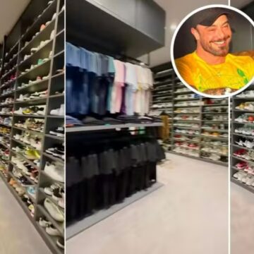 Parece uma loja! Closet de Felipe Titto impressiona com mais de 500 pares de tênis