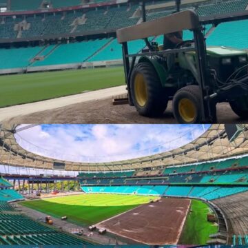Arena Fonte Nova inicia segunda etapa da recuperação do gramado para retorno dos jogos