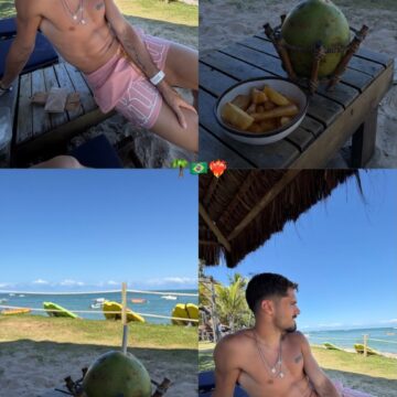 Galã da Copa, craque português curte férias na Bahia após eliminação; veja fotos