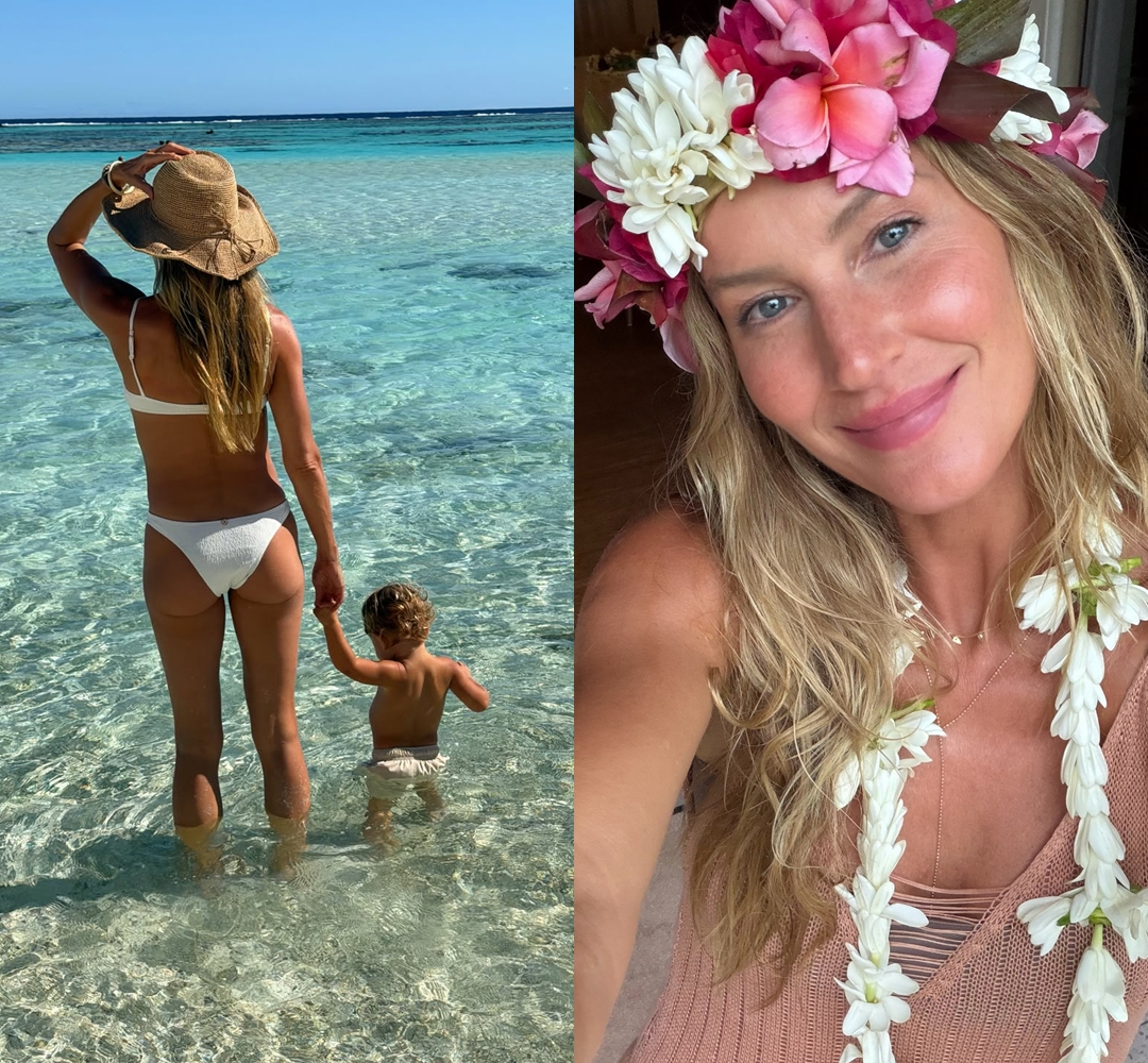 Filho caçula de Gisele Bündchen rouba a cena em fotos de viagem em família