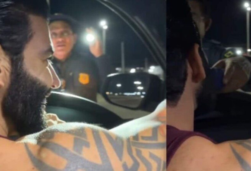 Gusttavo Lima é parado em blitz e brinca com a situação: “Nem o Embaixador escapa”