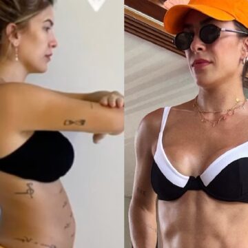 Lore Improta resgata fotos de biquíni e revela como recuperou o abdômen após a primeira gravidez