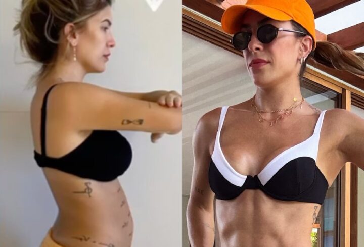 Lore Improta resgata fotos de biquíni e revela como recuperou o abdômen após a primeira gravidez