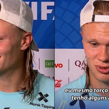 Haaland revela torcida pelo Brasil antes das oitavas: “Vai ser especial”