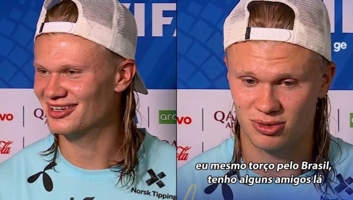 Haaland revela torcida pelo Brasil antes das oitavas: “Vai ser especial”