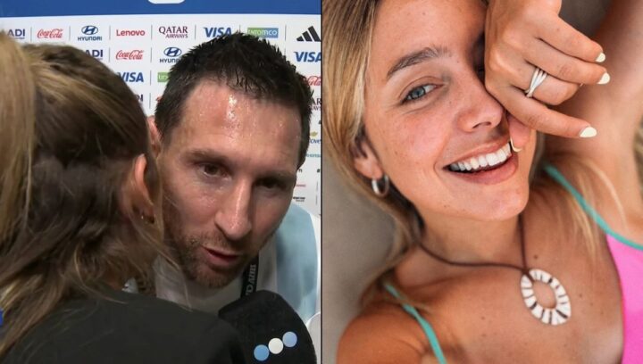 Após rumores, Messi dá beijo no rosto de jornalista depois de vitória da Argentina