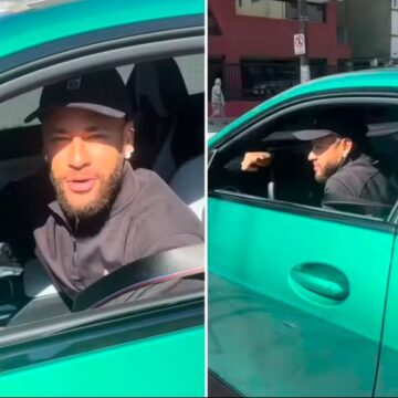 Neymar é flagrado ao volante de BMW avaliada em R$ 1 milhão em dia de jogo pela Sul-Americana