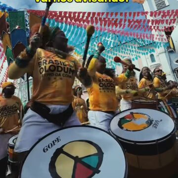 Olodum brinca com “remada viking” antes de duelo entre Brasil e Noruega na Copa do Mundo