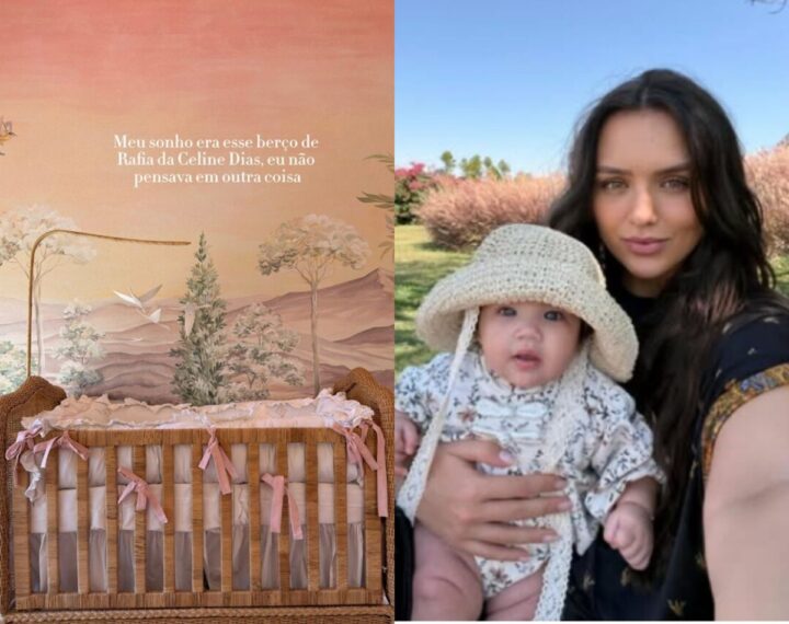Lustre de galhos e elementos naturais: conheça o quarto da filha de Rafa Kalimann e Nattan