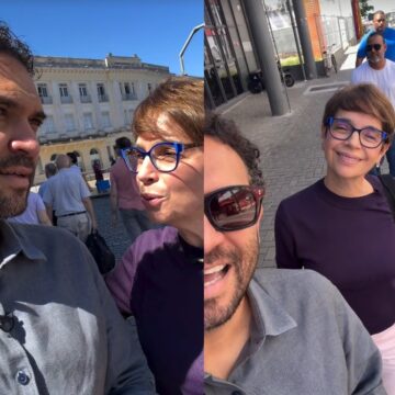 Jornalista Renata Loprete grava reportagem em Salvador e em Camaçari sobre impactos do tarifaço dos EUA na economia local