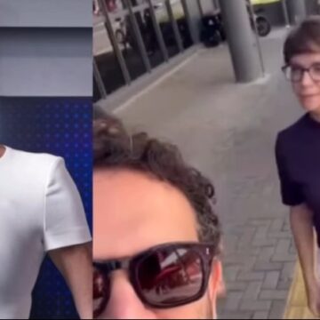 Jornalista Renata Loprete grava reportagem em Camaçari sobre impactos do tarifaço dos EUA na economia local